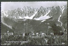 Hungerburg mit Nordkette Innsbruck Austria RPPC postcard 1950s
