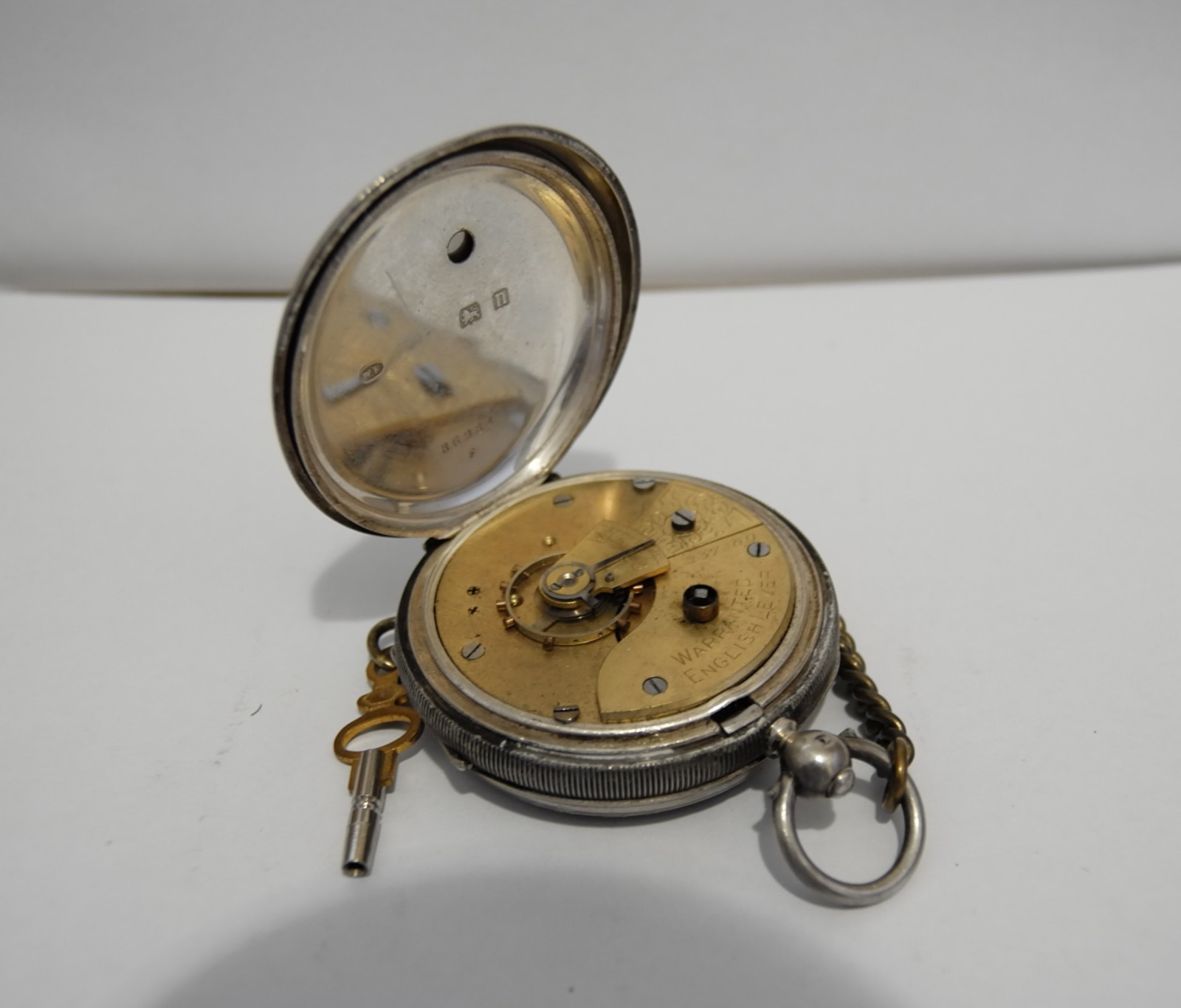 Antique Solid Silver Pocket Watch Made in Britain… - image 7