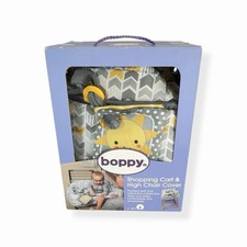 Cubierta de silla alta para carrito de compras y restaurante Boppy gris sol amarillo blanco