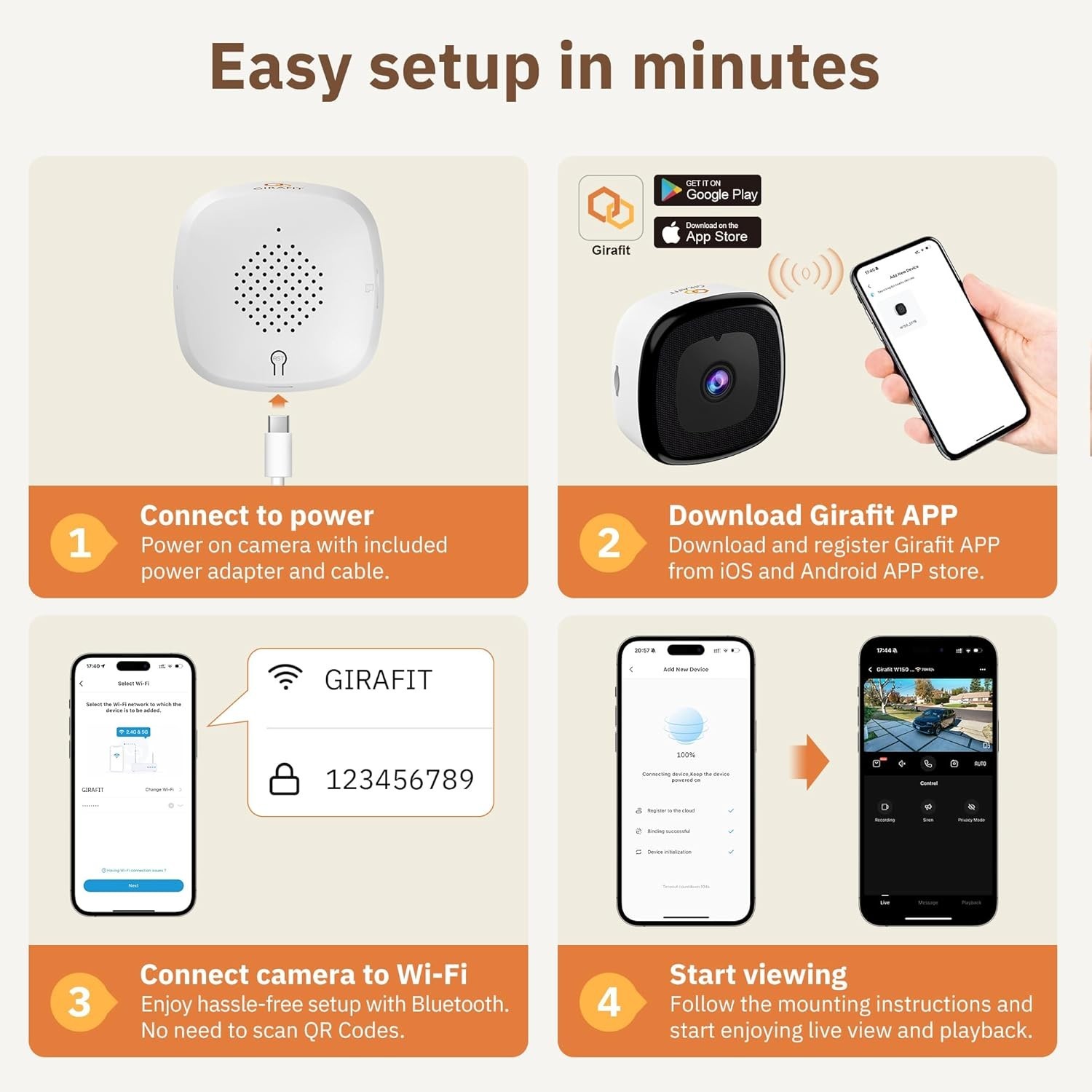 24/7 Continuous Recording 3MP Window Cameras - Quick Setup & Multi-Device Access