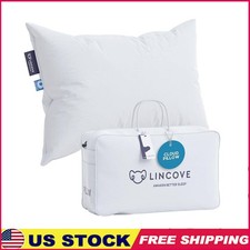 Natural Canadian White Down Luxury Sleeping Pillow 500 Thread Count Cotton Shell