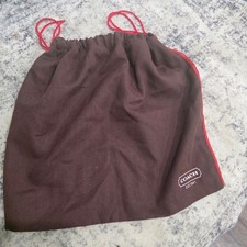 Coach Brown Red Drawstring Dust Bag Handbag Storage Accessory Est 1941 Logo