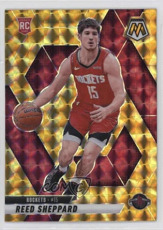 2024-25 Panini Mosaic Rookies Reactive Yellow Prizm Reed Sheppard #249 Rookie RC
