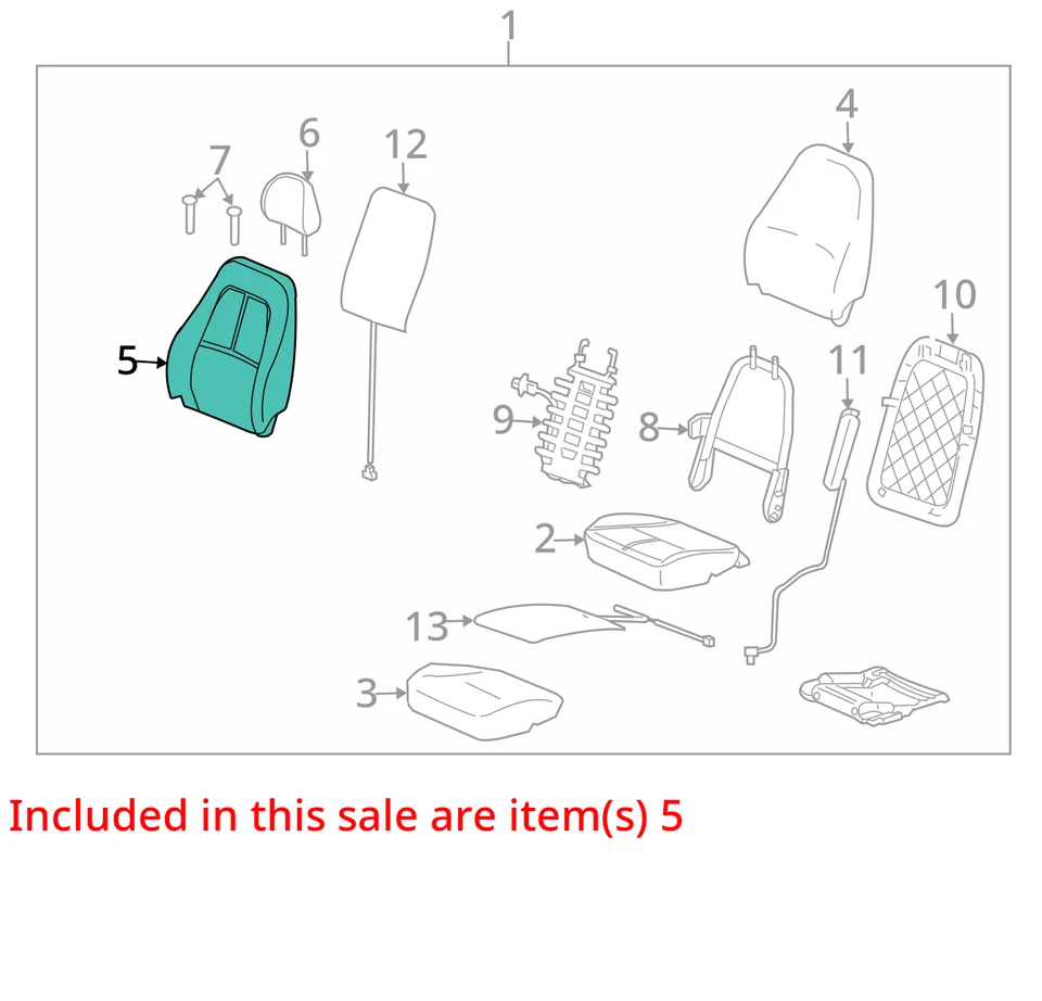 SE ADAPTA A 2008-2010 SATURN VUE CUBIERTA ASM P/ASIENTO BK CUSH * 19181176 - NUEVO OEM Foto 2 de 3