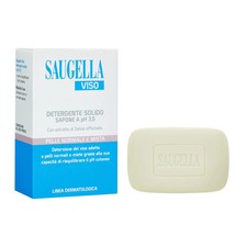 Saugella Viso - Detergente Viso Sapone Solido pH 3.5 Pelle Normale Mista, 100g