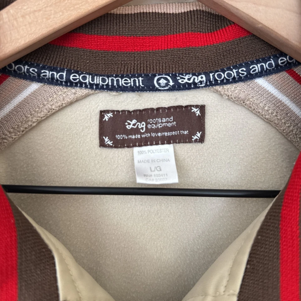 LRG - Chaqueta con cremallera completa Lifted Research Group para hombre L bronceada vintage Y2K Foto 4 de 4