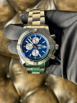 BREITLING Super Avenger II A13371 Chronograph Blue Dial Automatic Men's watch