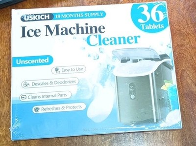 Uskich Ice Machine Cleaner 36 Tablets Ice Maker Cleaner Unscented 18 months Supp