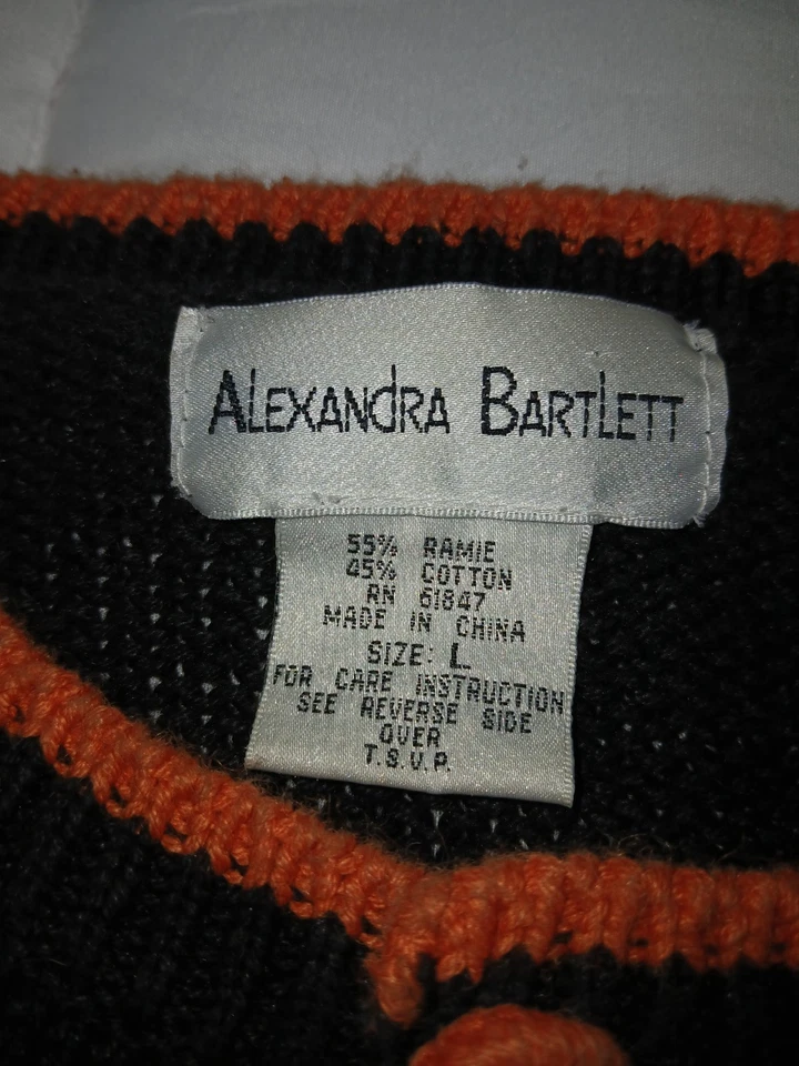 CÁRDIGAN ABOTONADO TEMÁTICO HALLOWEEN AÑOS 80-90 VINTAGE Foto 3 de 4