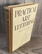 Practical Art Lettering E.G. LUTZ 1929 Symbols Alphabet Sketching Vintage Books