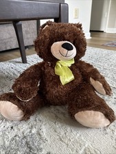 Teddy Bear - Brown Stuffed Bear With Yellow Ribbon