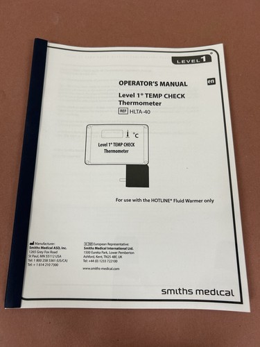 Smiths Medical REF HLTA-40 Level 1 Temp Check Thermometer - Bild 7 von 8