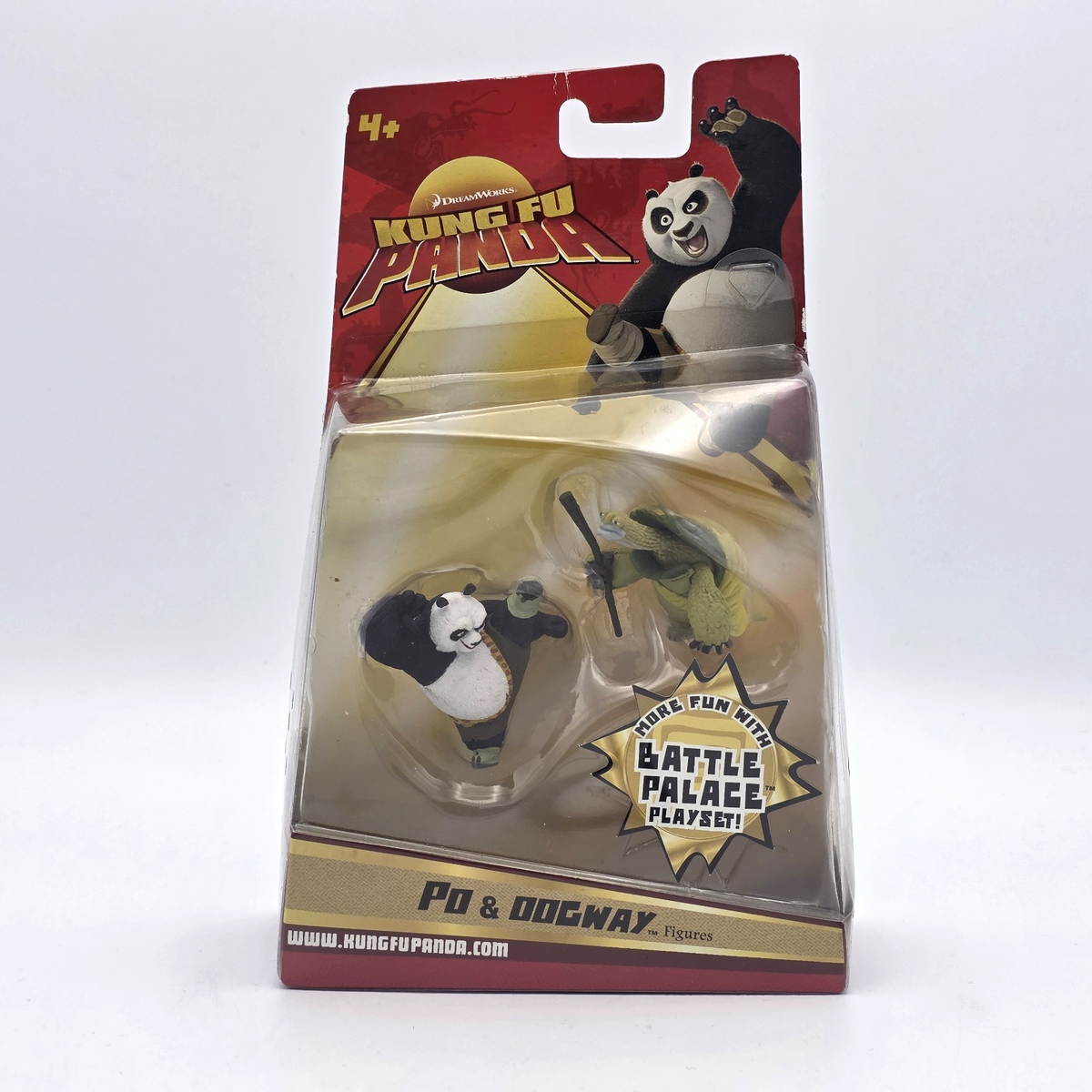 Kung Fu Panda PO and OOGWAY Figures 2008 Mattel Works w/ Battle