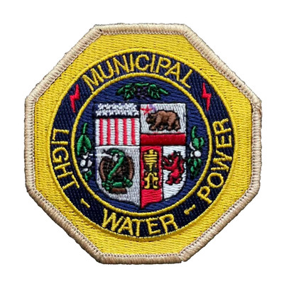 Los Angeles DWP Patch Municipal Light Water Power LADWP Uniform Sew On 3''x3''