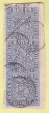 ## Altdeutschland Baden MiNr 10 (3) BRIEFST&Uuml;CK , DEKORATIV ##