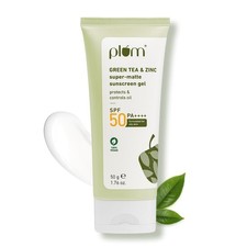 Plum Green Tea  Zinc Super-Matte Gel Sunscreen SPF 50 PA   50 gm