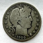 1909-O Barber Half Dollar 50C SILVER - Good (G)
