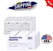 24 PCS Check Registers for Personal Checkbook, Easy to Read Checkbook Register