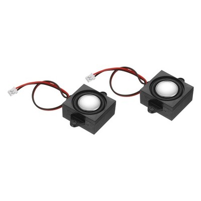 3W 4Ω Mini Speaker, 2PCS Full-Range Portable Micro Loudspeakers, Black Silver