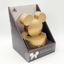 2025 Walt Disney World Parks Mickey Mouse Stocking Holder Icon Hanger Gold Metal