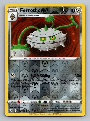 Ferrothorn Uncommon Reverse Holo SWSH01: Sword & Shield Base Set 131/202 LP