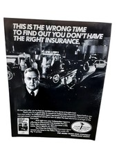 1983 Independent Insurance Agent Ad Raymond Burr Perry Mason Crash Ad