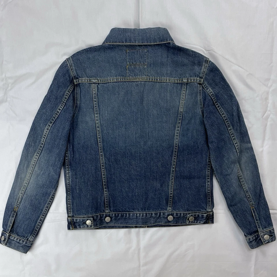 2002 Helmut Lang Jeans Washed Vintage Dark Denim Fade Jacket - Imagen 4 de 4