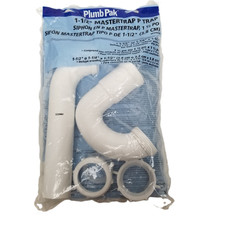 1-1/2 1-1/4 P Trap White PVC Plumbing Kit Sink Drain New Sealed PlumbPak DIY USA