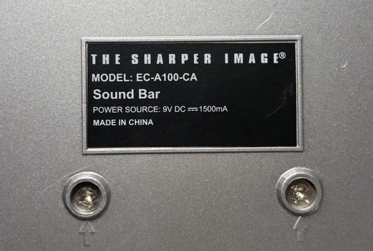 The Sharper Image Sound Bar Speaker EC-A100-CA - Image 2 of 2