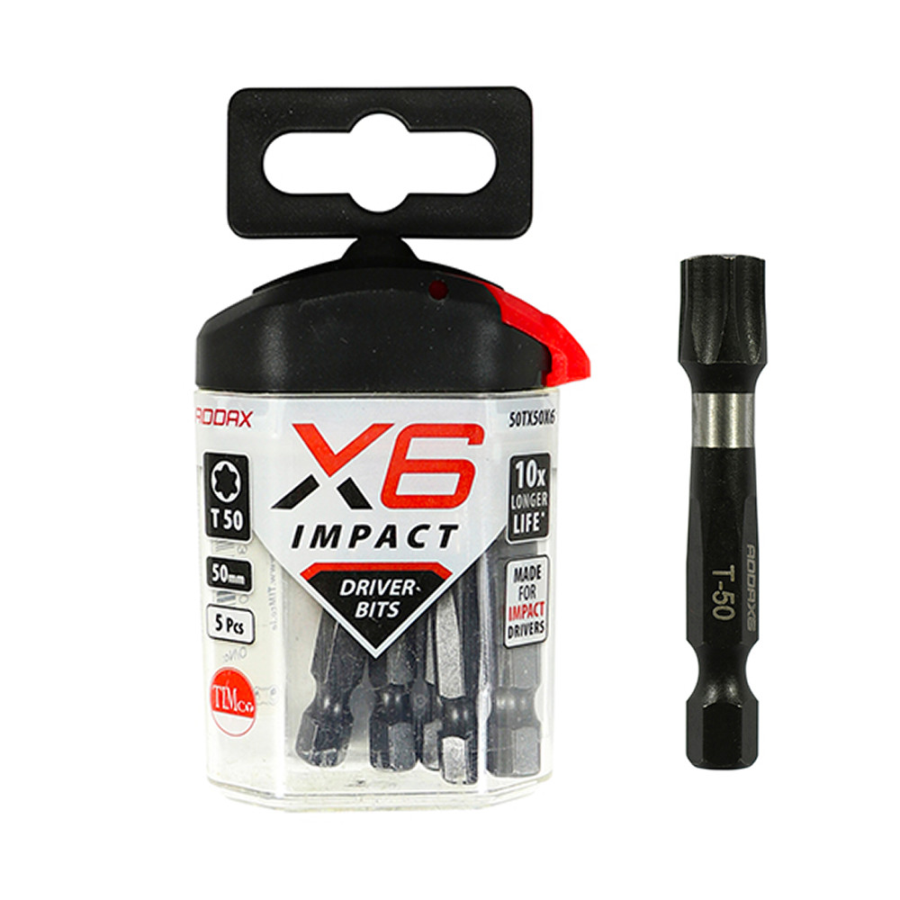 TX50 Bit Timco Addax X6 impact Driver Bits Screwdriver Inserts Phillips Bit 50mm