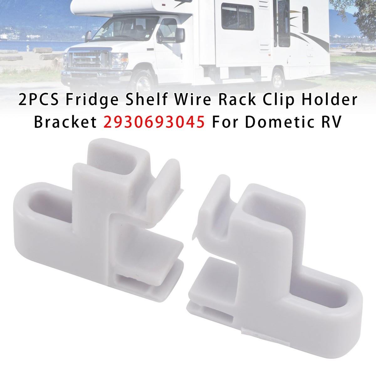 2PCS Fridge Shelf Wire Rack Clip Holder Bracket 2930693045 For