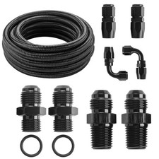 An6 15ft Automatic Transmission Cooler Line Kit For 4l60e 4l65e Black Nylon ...
