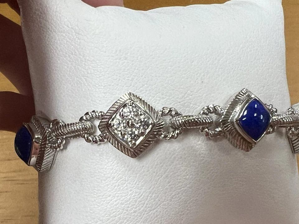 Pulsera Tenis Judith Ripka Lapislázuli Circonita Foto 2 de 4