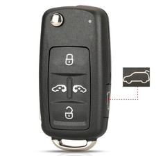 5 Buttons Flip Key Case for Seat Alhambra Volkswagen Sharan 7N 2010+ Remote Fob