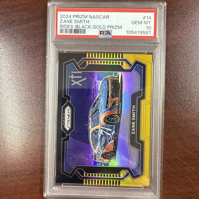2024 Prizm NASCAR #14 Zane Smith Rides-Black Gold Prizm 5/5 - PSA 10 - POP 1