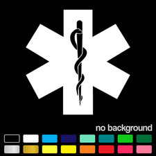 Star of Life Symbol Sticker Vinyl Decal Medical Emergency Life EMT Ambulance