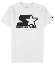 STARTER Mens The Boogie Graphic T-Shirt, white, L
