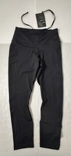 NWT Nike Dri Fit Power Leggings Running Rear Zip Pocket Black Women Size XS