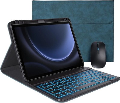 Keyboard Case for Samsung Galaxy Tab S10 Lite/S10 FE/S9 FE 5G 10.9''/S9,Mouse and