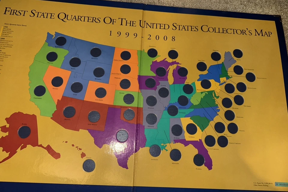 First STATE QUARTERS of the United States Collector's Map 1999-2008 - Image 2 of 3