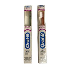 Oral-B 30 3-Row Soft Bristles Adult Toothbrush  s 1988 Lot of 2 Vintage USA