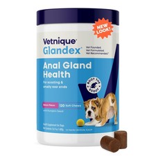Chew Gland Soft Treats 120ct Glandex Anal Vetnique Pumpkin Dogs Digestive Fiber