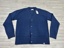 Fila Casa Baseline Cardigan Mens Size Small Oversized Long Sleeve Navy Blue $150