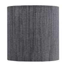 31202 Small Clip-On Drum Lamp Shade in Dark Silver Grey, 5" Top x 5" Bottom x...