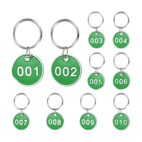 FüR 10 StüCk Nummernschilder 1-10, Aluminium ZahlenanhäNger, GrüN-image