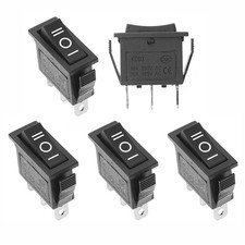 5Pcs SPDT 3 Pins 3 Position ON/Off/ON Toggle Rocker Switch AC 15A/250V 20A/12...