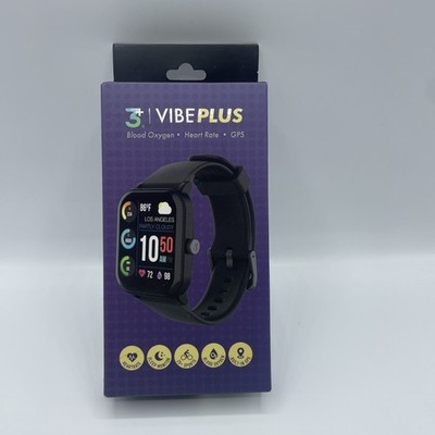 3 Plus Vibe Plus Smart Watch GPS Heart Rate Blood Oxygen Sleep Monitor NEW