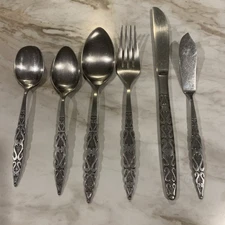 Everbrite Deluxe Stainless Flatware Silverware Japan 6 Pieces