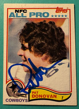 SIGNED PAT DONOVAN 1982 TOPPS FOOTBALL CARD AUTOGRAPH - COWBOYS
