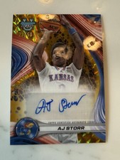 2024-25 Bowman University Best AJ Storr Auto Gold Refractor /50